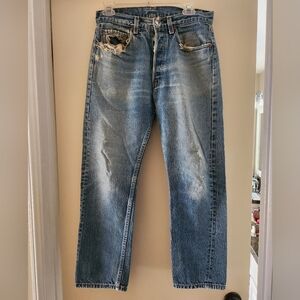 Levi's 501 straight crop jeans